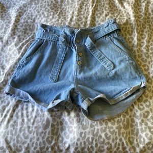 Blue Jean shorts tie in the front